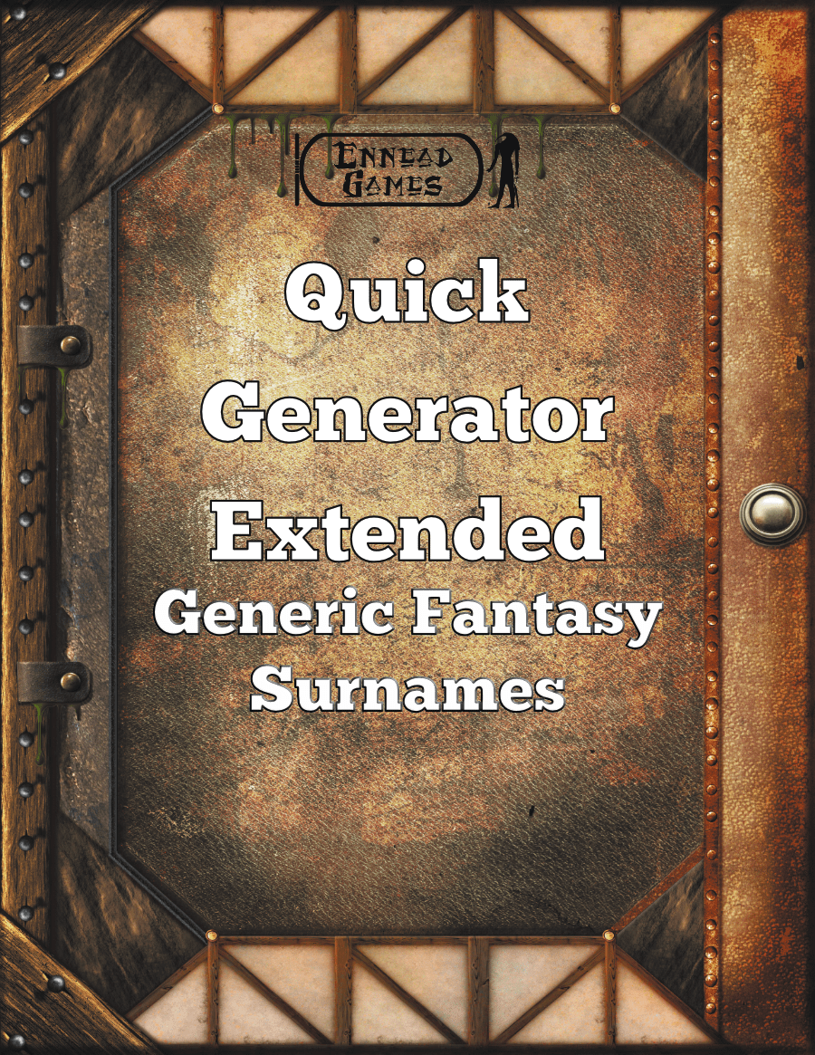 Quick Generator Extended - Generic Fantasy Surnames