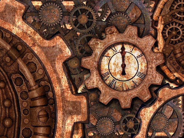 Steampunk Gears Pipes Brass Door  - Prettysleepy / Pixabay
