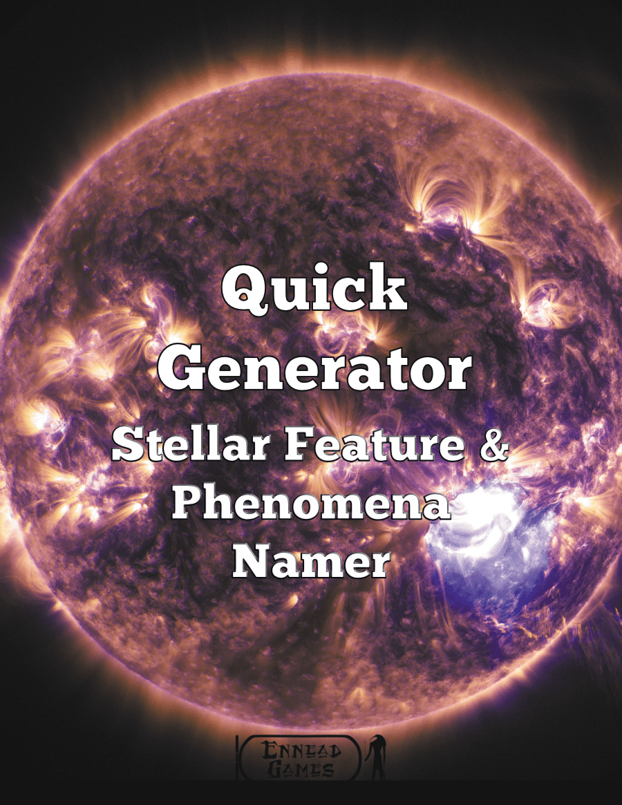 Quick Generator Stellar Feature & Phenomena Namer