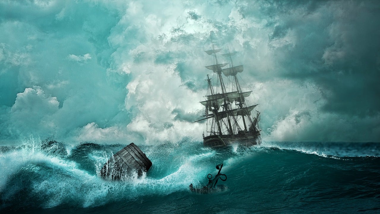 ship shipwreck sea waves tall ship 1366926