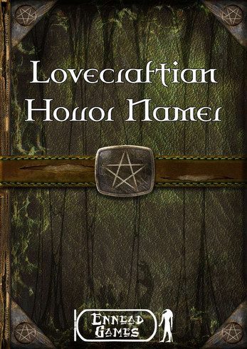 Lovecraftian Horror Namer - an edltich/hotrrow themed cover, with dark green colouration